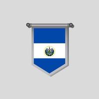 illustratie van el Salvador vlag sjabloon vector