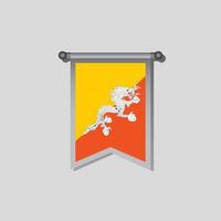 illustratie van Bhutan vlag sjabloon vector