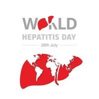 wereld hepatitis dag ontwerp kaart vector