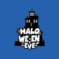 halloween ontwerp met typografie en licht achtergrond vector