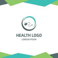 Gezondheid logo ontwerp met typografie vector