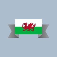 illustratie van Wales vlag sjabloon vector