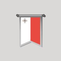 illustratie van Malta vlag sjabloon vector