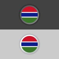 illustratie van Gambia vlag sjabloon vector