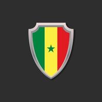 illustratie van Senegal vlag sjabloon vector