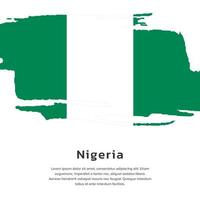 illustratie van Nigeria vlag sjabloon vector