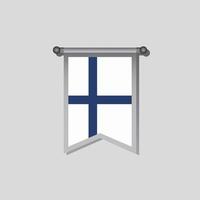 illustratie van Finland vlag sjabloon vector
