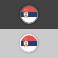 illustratie van Servië vlag sjabloon vector