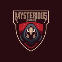 mysterieus ridder esports logo vector