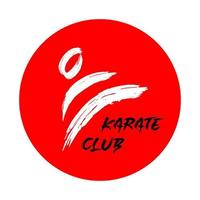 karate club logo vector ontwerp
