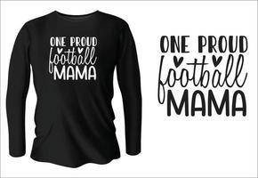 een trots Amerikaans voetbal mama t-shirt ontwerp met vector