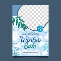 winter uitverkoop poster sjabloon vector