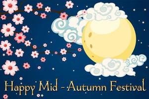 mid-autumn festival banner achtergrond vector