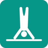 gymnastiek- ik glyph ronde achtergrond icoon vector