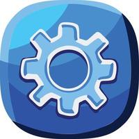 vector blauw blauw instelling icoon symbool, Bewerk menu