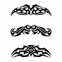 tribal kunst tatoeages reeks met Maori etnisch elementen vector