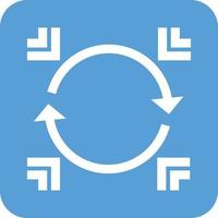 gegevens synchronisatie glyph ronde achtergrond icoon vector