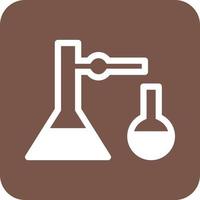 menging Chemicaliën ii glyph ronde achtergrond icoon vector