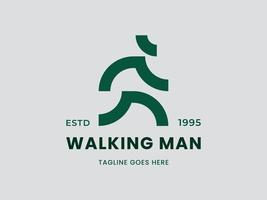 wandelen Mens logo vector icoon illustratie, deze logo vertegenwoordigt de vorm van een wandelen Mens, perfect voor uw bedrijf en zakelijke identiteit