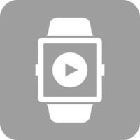 video app glyph ronde achtergrond icoon vector