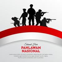 viering van heroes dag van Indonesië ontwerp vector. hari pahlawan is Indonesisch heroes dag vector
