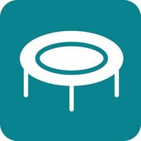 trampoline glyph ronde achtergrond icoon vector