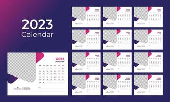 bureaukalender 2023 vector