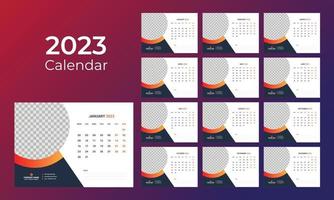 bureaukalender 2023 vector