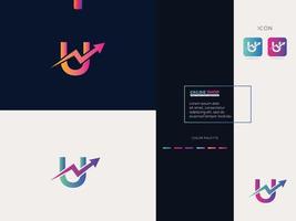 u logo icoon, creatief u afzet logo ontwerp vector