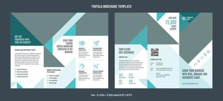 drievoud brochure sjabloon voor digitaal afzet agentschap vector