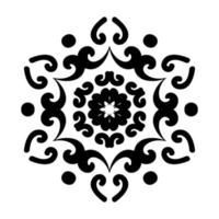 ronde bloemen Arabisch patroon. mandala. decoratief zwart en wit ornament. decoratief achtergrond voor tatoeëren, stencil of huis decor. vector illustratie.