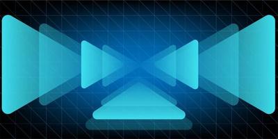 driehoek met hologram vector concept voor toekomst technologie element achtergrond bedrijf wetenschap scherm