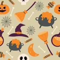 naadloos patroon halloween. vector illustratie
