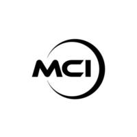 mci brief logo ontwerp in illustratie. vector logo, schoonschrift ontwerpen voor logo, poster, uitnodiging, enz.