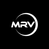 mrv brief logo ontwerp in illustratie. vector logo, schoonschrift ontwerpen voor logo, poster, uitnodiging, enz.