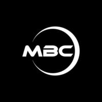 mbc brief logo ontwerp in illustratie. vector logo, schoonschrift ontwerpen voor logo, poster, uitnodiging, enz.