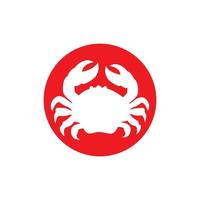 krab icoon logo, vector ontwerp