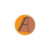 ladder en trap logo sjabloon vector icoon illustratie