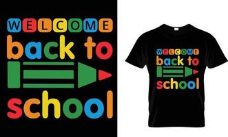 terug naar school t-shirtontwerp vector