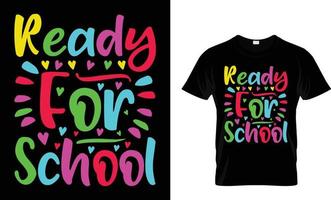 terug naar school t-shirtontwerp vector