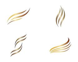 gouden curve logo set vector