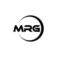 mrg brief logo ontwerp in illustratie. vector logo, schoonschrift ontwerpen voor logo, poster, uitnodiging, enz.