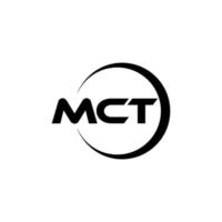 mct brief logo ontwerp in illustratie. vector logo, schoonschrift ontwerpen voor logo, poster, uitnodiging, enz.