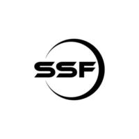 ssf brief logo ontwerp met wit achtergrond in illustrator. vector logo, schoonschrift ontwerpen voor logo, poster, uitnodiging, enz.