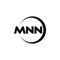 mnn brief logo ontwerp in illustratie. vector logo, schoonschrift ontwerpen voor logo, poster, uitnodiging, enz.