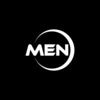 mannen brief logo ontwerp in illustratie. vector logo, schoonschrift ontwerpen voor logo, poster, uitnodiging, enz.