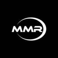 mmr brief logo ontwerp in illustratie. vector logo, schoonschrift ontwerpen voor logo, poster, uitnodiging, enz.
