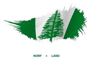 vlag van norfolk eiland in grunge stijl met golvend effect. vector