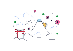 Gratis Mount Fuji Vector