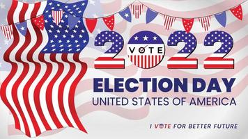 verkiezing dag 2022 van Verenigde staten van Amerika, geschikt voor campagne achtergrond. vector